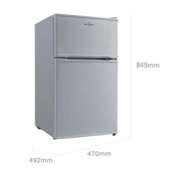 美的(Midea) BCD-88CM 88升 双门迷你小冰箱 家用冷冻冷藏 节能静音不占